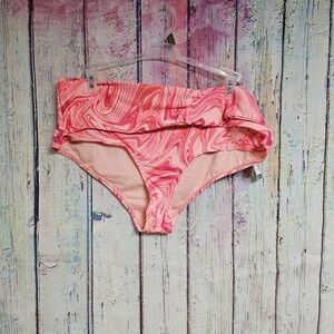 NWT Pink swirl swim bottoms